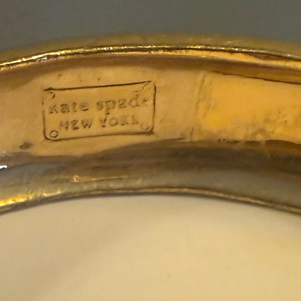 kate spade Gold-Tone Turquoise Enamel Cloisonné Bangle - Picture 8 of 8